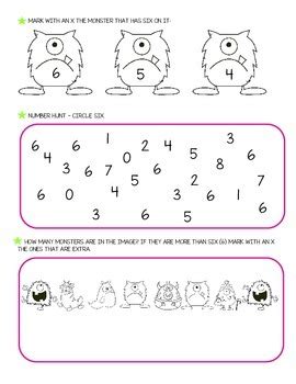 Number Six - Worksheets by Grumpy Dumpling | TPT