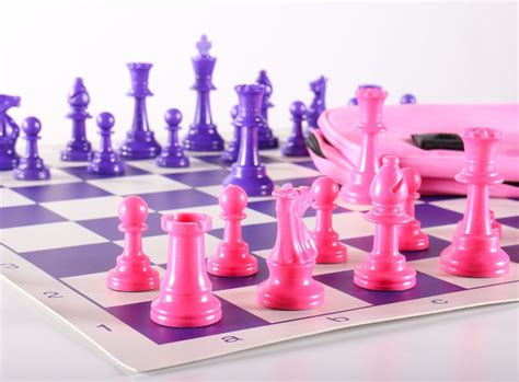 Club Chess Set Color Combo 1 Pink And Purple