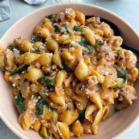 One Pot Sausage And Spinach Pasta