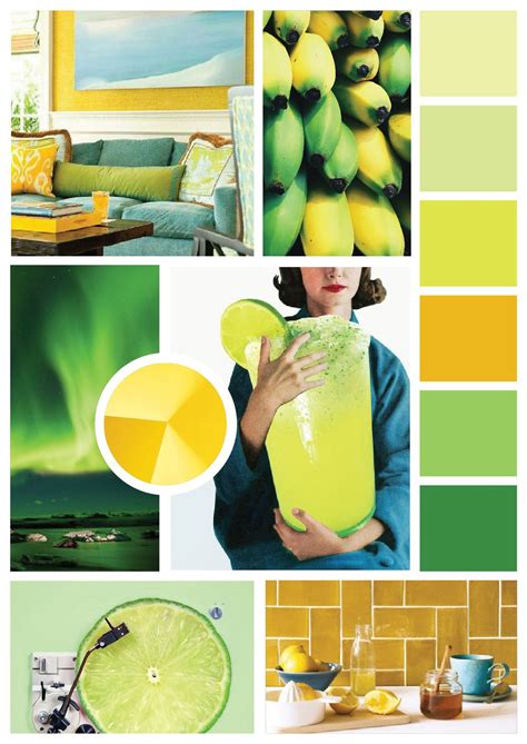 I Love These Bright Yellow Greens In This Moodboard Color