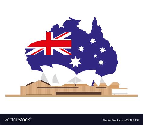 Australia Landmark Architecture Royalty Free Vector Image