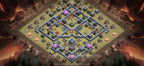 Best Anti 3 Stars War Base TH13 with Link - Town Hall Level 13 CWL Base ...