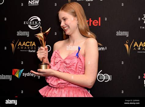 Angourie Rice Poses For A Photograph After Winning The Award For Best