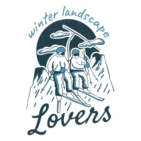 Winter Landscape Lovers Lettering Quote PNG SVG Design For T Shirts