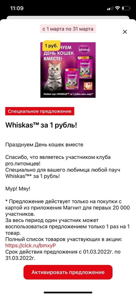 Магнит в очередной раз раздаёт корм для кошек за 1 рубль. ‼️Поспеши ...