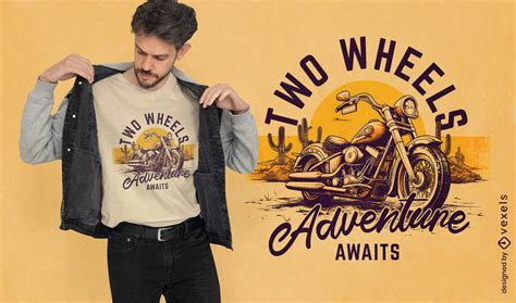 Vintage Motorcycle Adventure T Shirt Psd Psd Editable Template