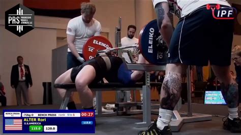 Rori Alter At The IPF Classic Bench Press World Championship 2018 YouTube