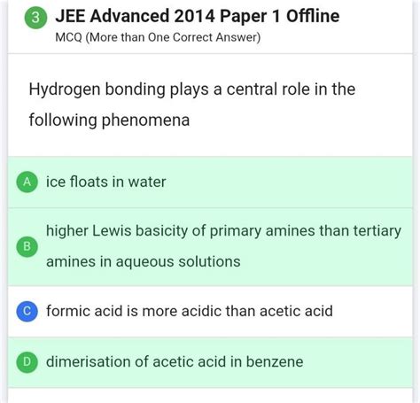 Hydrogen Bonding Plays A Central Role In The Following Phenomena Filo