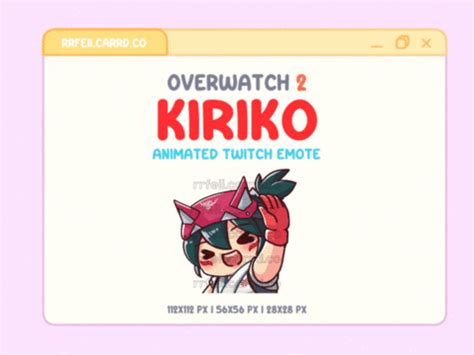 Pay To Use Overwatch Kiriko Animated Emote Rrfeii S Ko Fi Shop