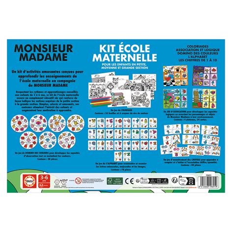 Educa Kit Cole Maternelle Monsieur Madame Educa