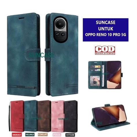 Jual Casing OPPO RENO 10 PRO 5G Model Flip Buka Tutup Case Kulit Ada