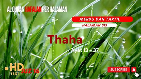 Halaman 313 Juz 16 Semaan Al Quran Thaha Ayat 13 37 Merdu Dan