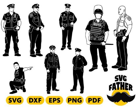 POLICE OFFICER SVG Police Svg Cop Svg Police Silhouette Cop