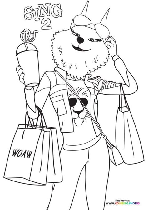 Sing 2 Porsha Shoping Coloring Page Dragon 2 Coloring Pages To Print