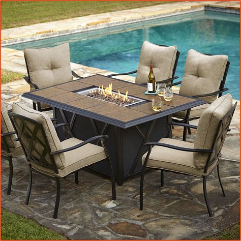 Patio Dining Set With Fire Pit Table - Patios : Home Decorating Ideas # ...