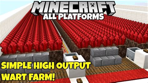 Minecraft Simple And Efficient Nether Wart Farm Tutorial Bedrock Java