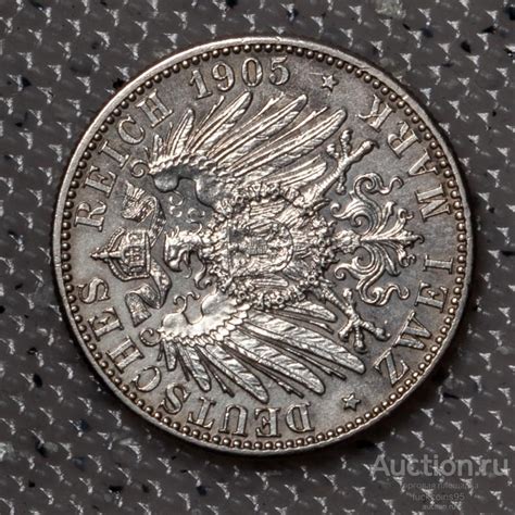 2 марки 1905 год. Фридрих I (Великий герцог Баденский) Серебро 900 ...