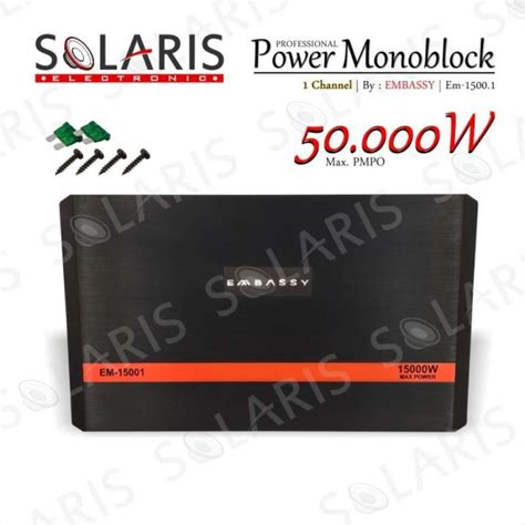 Jual Power Monoblock Class D Embassy Em 1500 1 Channel Di Seller