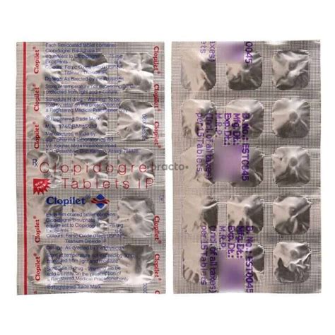 Clopidogrel 75mg Clopilet 75 Tablets Sun Pharmaceutical Industries