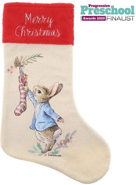 Peter Rabbit Christmas Stocking Zachte Kerstsok Met Lus 46 Cm