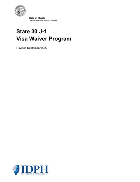 Illinois State J Visa Waiver Program Application Fill Out Sign