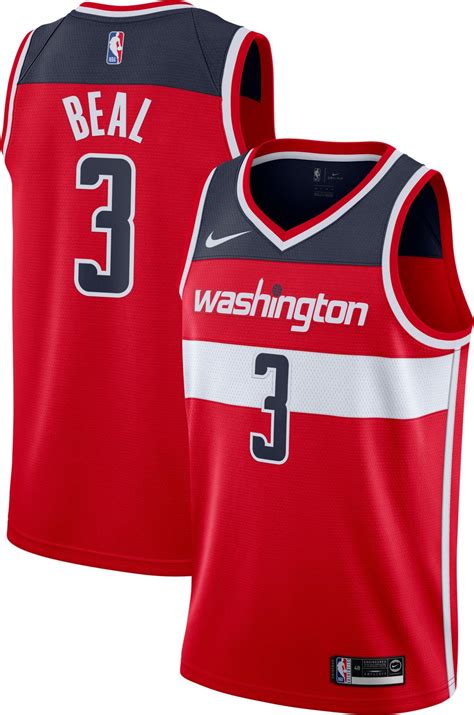 Nike Washington Wizards Bradley Beal 3 Red Dri Fit Swingman Jersey For