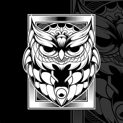 Premium Vector Owl Line Art Vector Illustrations