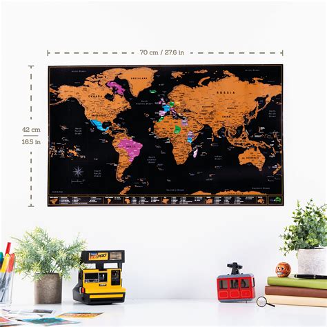 Buy Scratch Off World Map Large X Cm Ultra Detailed World Map