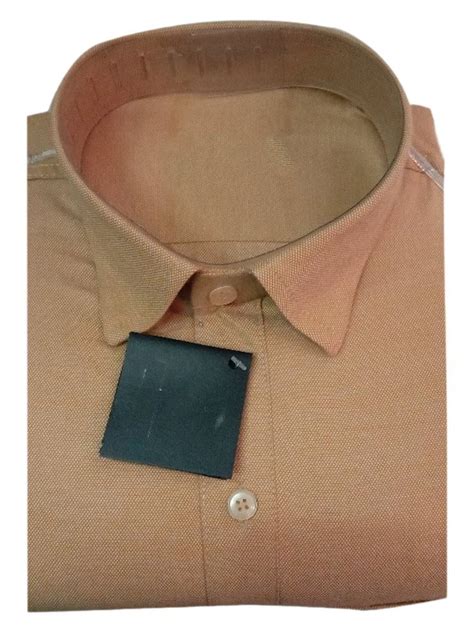 Plain Collar Neck Mens Full Sleeve Cotton Shirt Machine Wash Rs 250