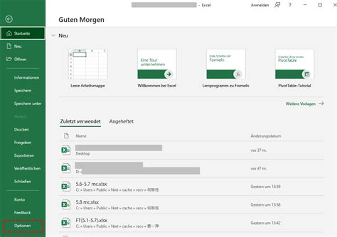 Antwortet Automatisch Gespeicherte Excel Dokumente Finden