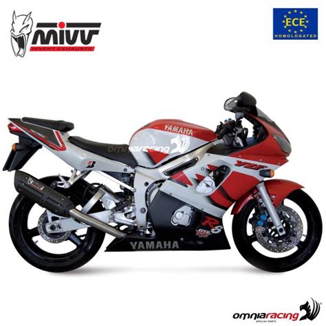 Mivv Exhaust Slip On Suono Approved Black Steel Yamaha Yzf R6