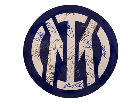 Official Inter Milan Sticker Signed By The Players Charitystars