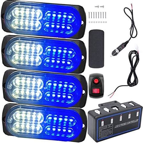 Wineco Bluewhite 8pcs Ultra Slim Led Emergency Strobe