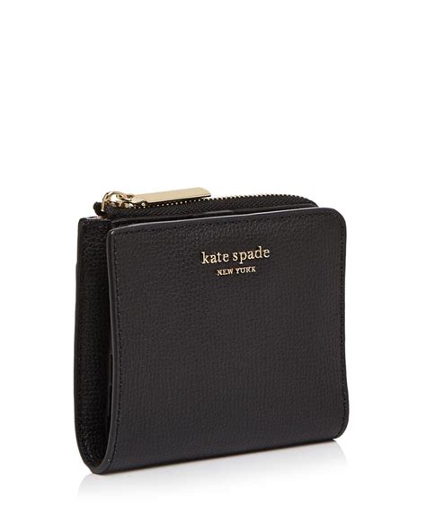 Kate Spade Sylvia Small Leather Bifold Wallet In Black Lyst