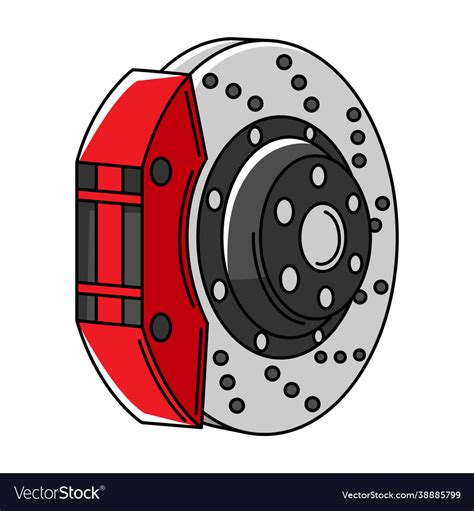 Car Brake Disk Auto Center Repair Royalty Free Vector Image