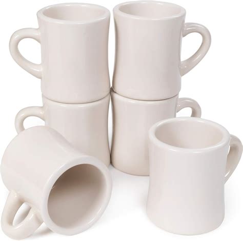 6 Pack Diner Coffee Mugs Tea And Hot Beverages 10oz