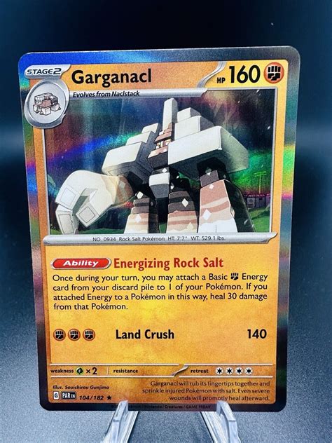 Pokemon Tcg Holo Garganacl Paradox Rift Ebay