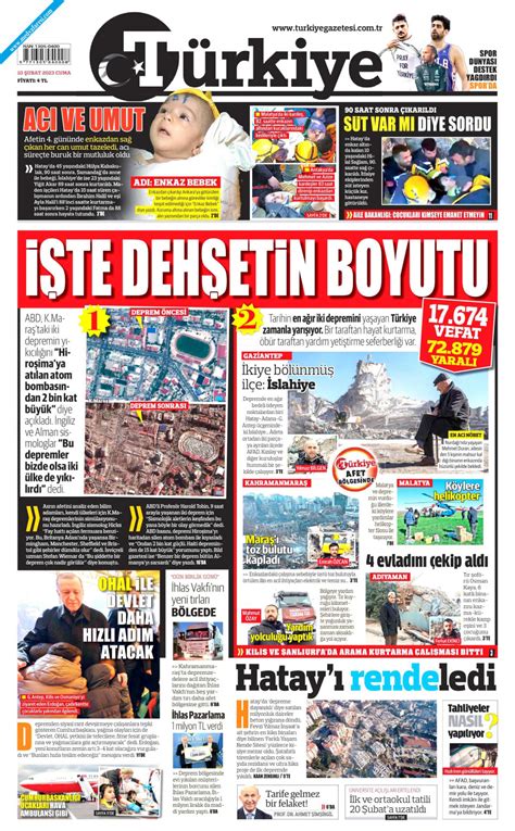 T Rkiye Gazetesi Gazetesi Ubat Cuma