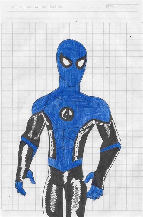 Spider Man Wearing Fantastic For Suit By Matiriani28 On Deviantart