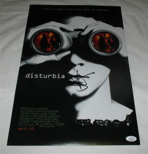 SHIA LABEOUF SIGNED DISTURBIA 12X18 MOVIE POSTER JSA | Autographia