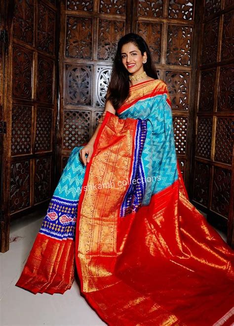 Twill Ikkat Kanchi Pattu Sarees Pochampally Sarees Ikkat Saree