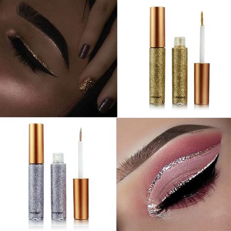 Handaiyan Novo Cores Gold Glitter Eyeliner Delineador L Quido