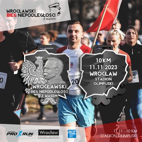 Medal biegu z wąsem Wrocławski Bieg Niepodległości z wąsem