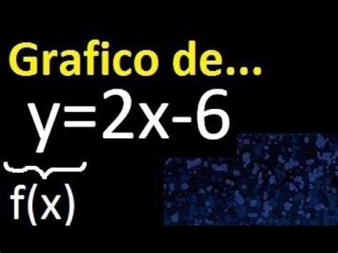 Graficar F X 2x 6 Y 2x 6 Grafico De Funciones Lineales Rectas