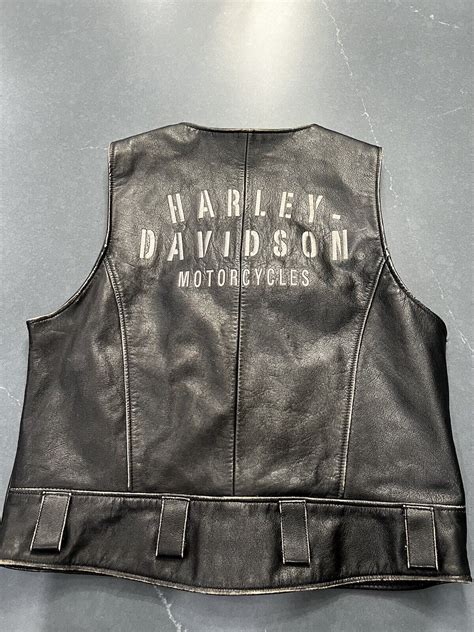 Harley Davidson Men S Genuine Leather Vest Gem