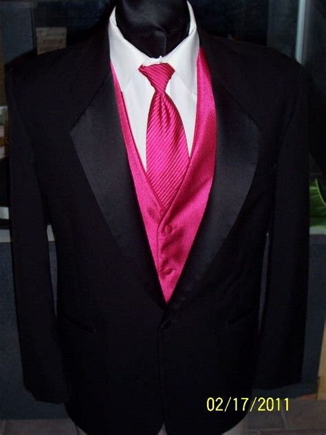 Black Tux For The Guys With Pink Underneath Guys Can Look Good