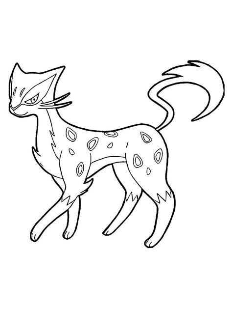 Liepard Pokemon Coloring Pages Free Printable