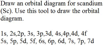 Solved Draw An Orbital Diagram For Scandium Sc Use This Chegg