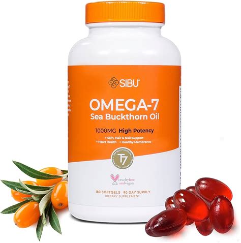 Sibu Omega 7 Sea Buckthorn Oil 60 Soft Gels Natural Herba Kings