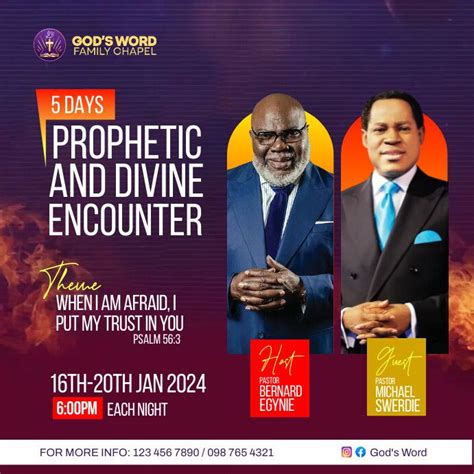 Prophetic Encounter Church Flyer In 2024 Church Media Design Church